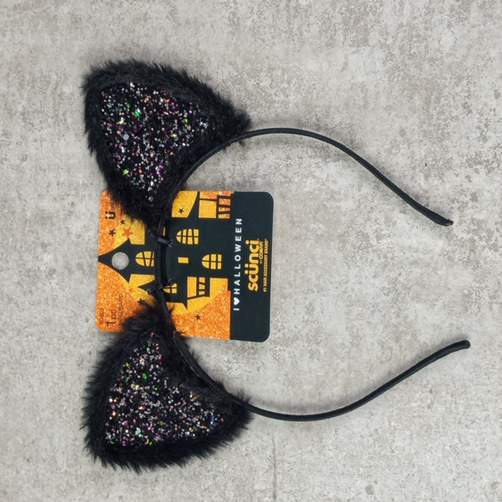👻 Scunci Black Cat Ears Headband